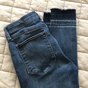 GAP Stretch Skinny Jeans with Distressed Hem